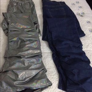 Flutter,boot cut pants available in 2 colors.